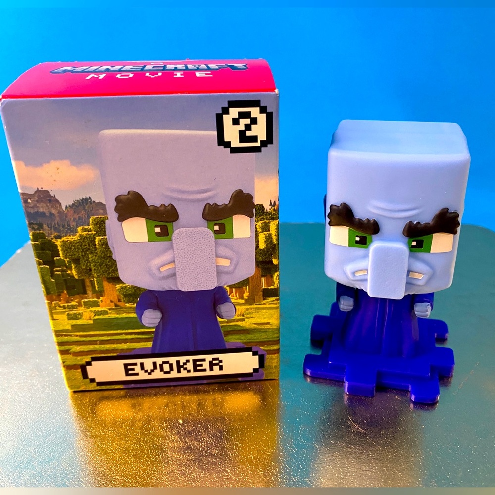 Minecraft Movie Evoker 2025 McDonalds Toy #2  With Box Blue